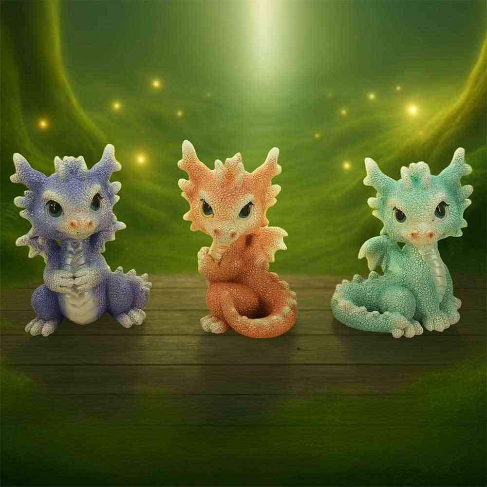 Nemesis Now - Coralscale Hatchling Trio (set of 3) Dekorative Figuren - Drachen - Mehrfarben